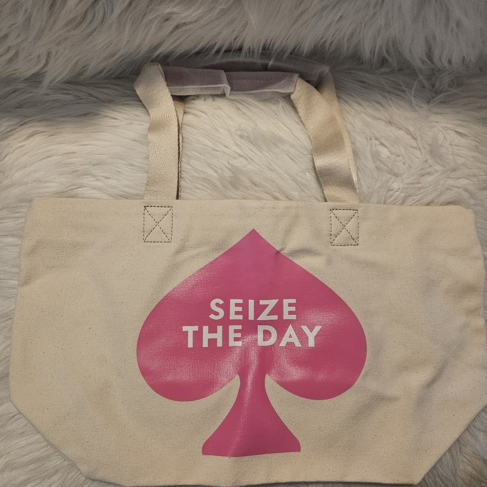 New- Kate Spade "Seize The Day" Canvas Tote Bag